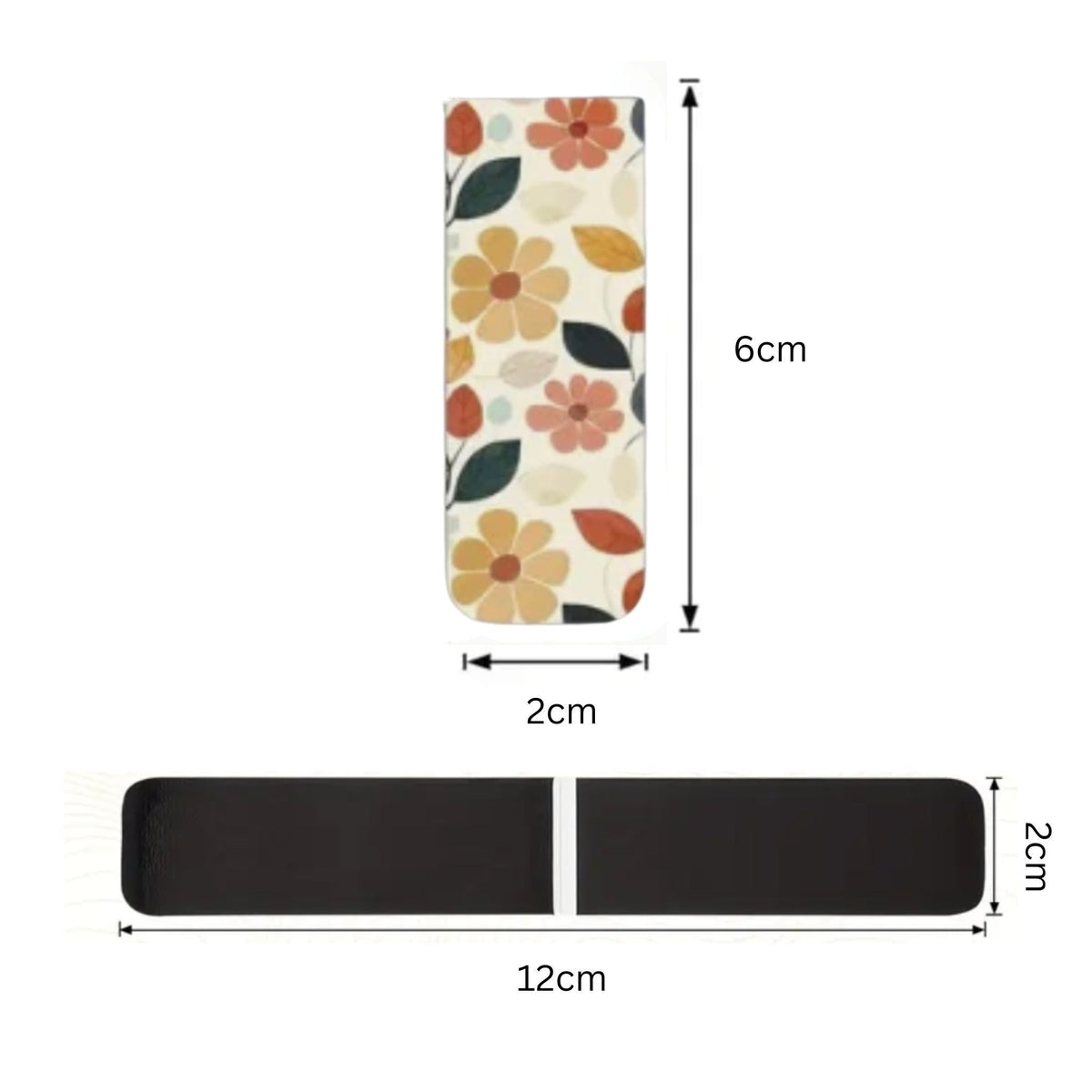 Floral Leaf Magnetic Bookmarks #2 - Set of 3