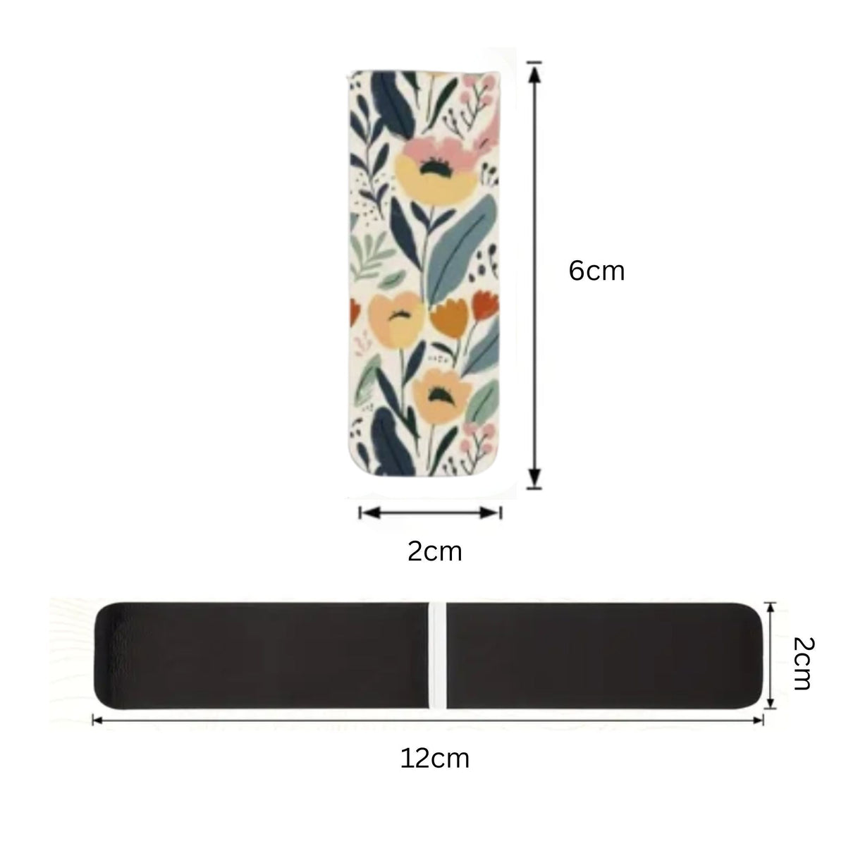 Floral Leaf Magnetic Bookmarks #4 - Set of 3