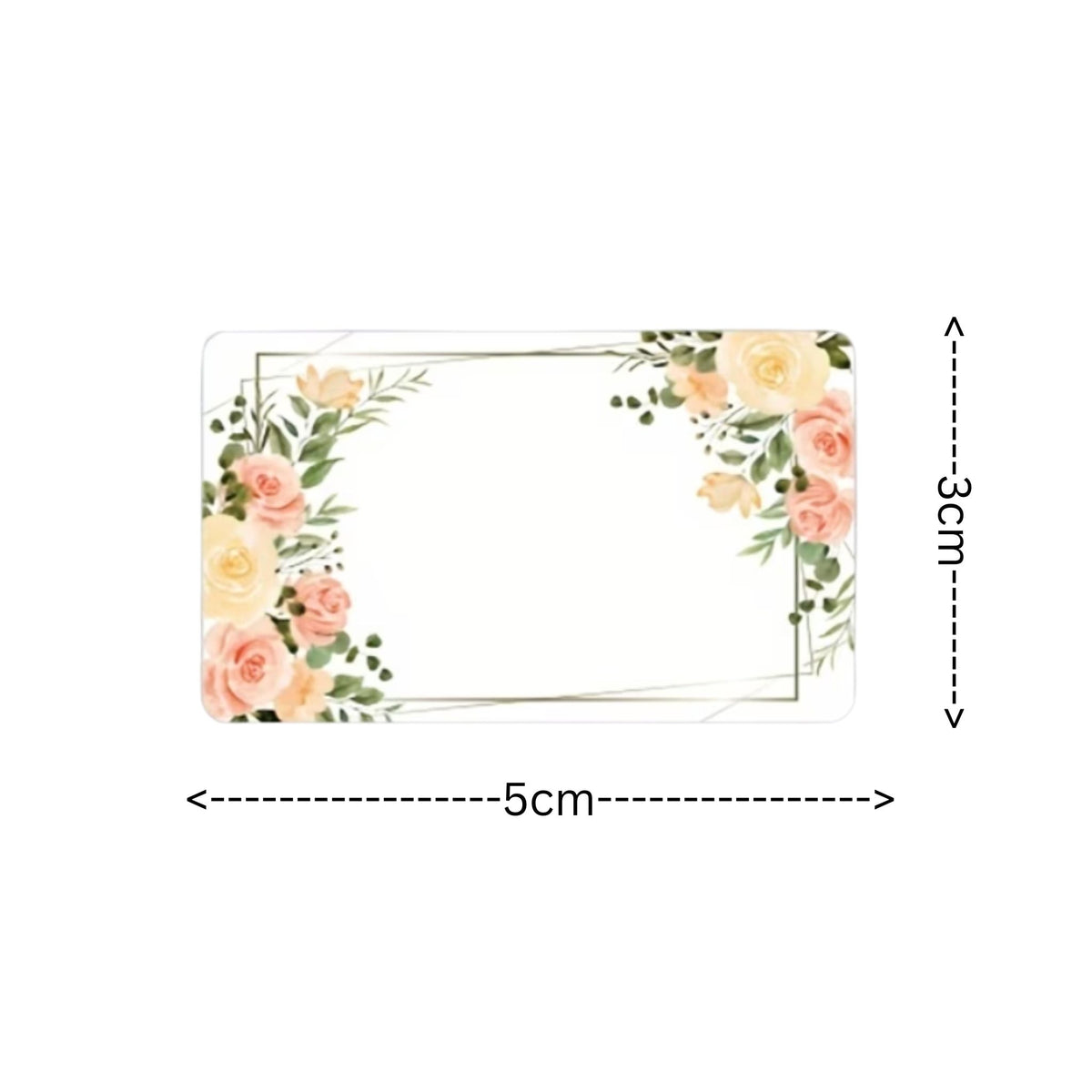 Floral Blank Storage Sticker Labels #3 - 50 Pieces