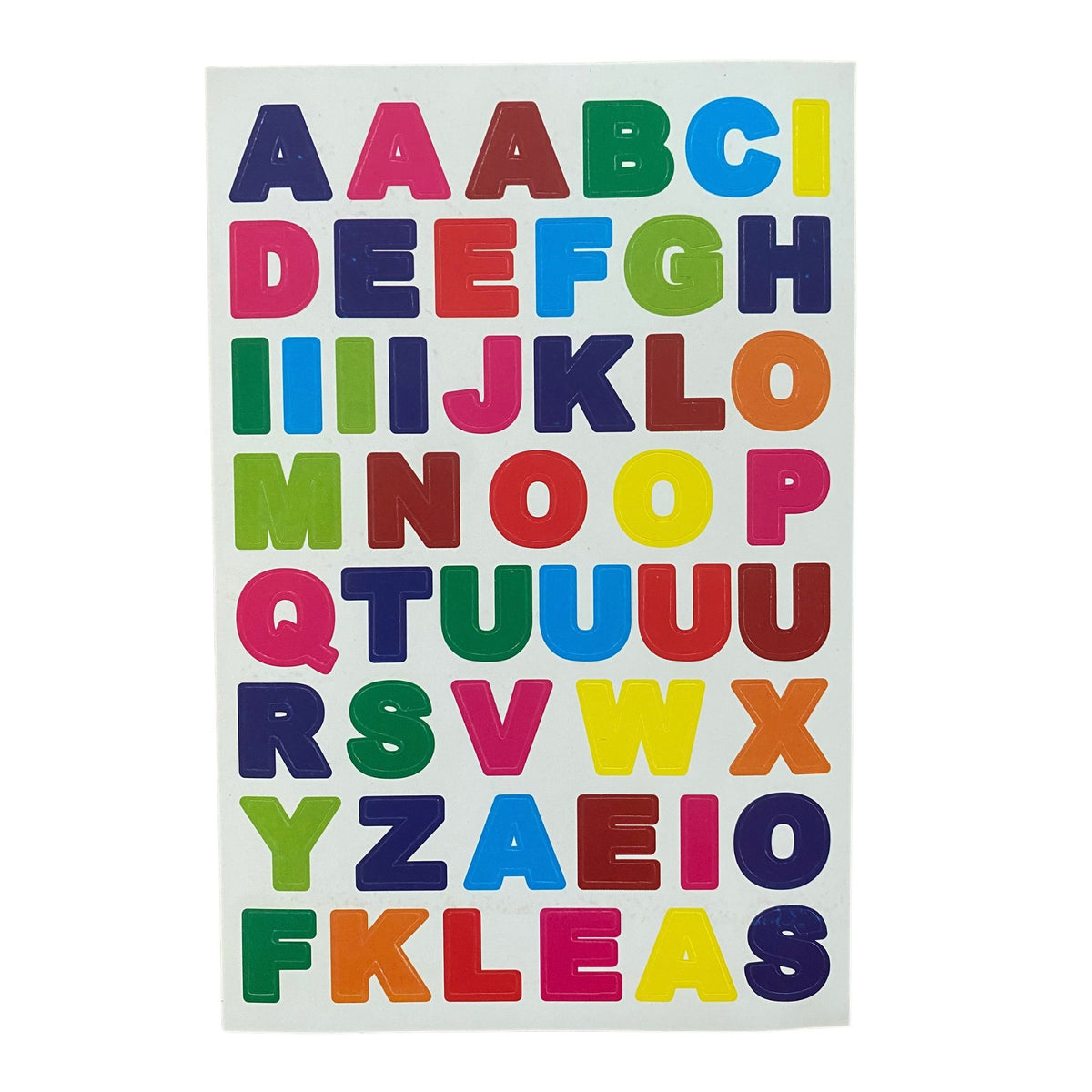 Alphabet Letter Stickers - 5 Sheets