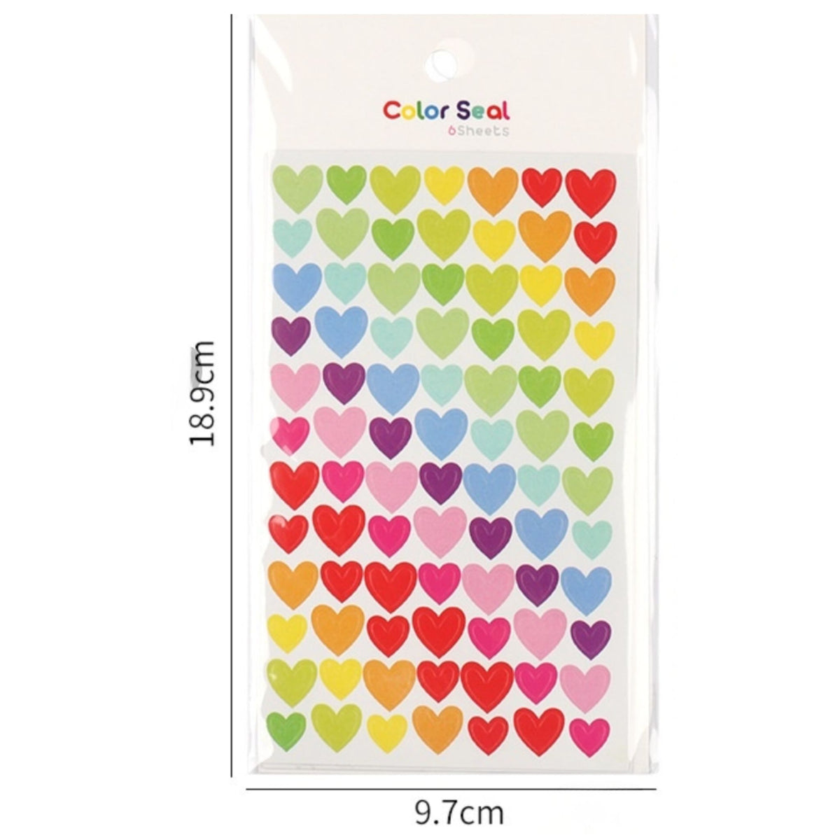 Colourful Heart Design Sticker Sheets