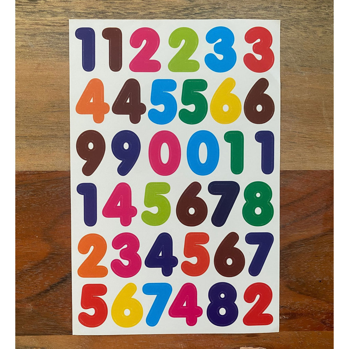 Number Stickers - 5 Sheets