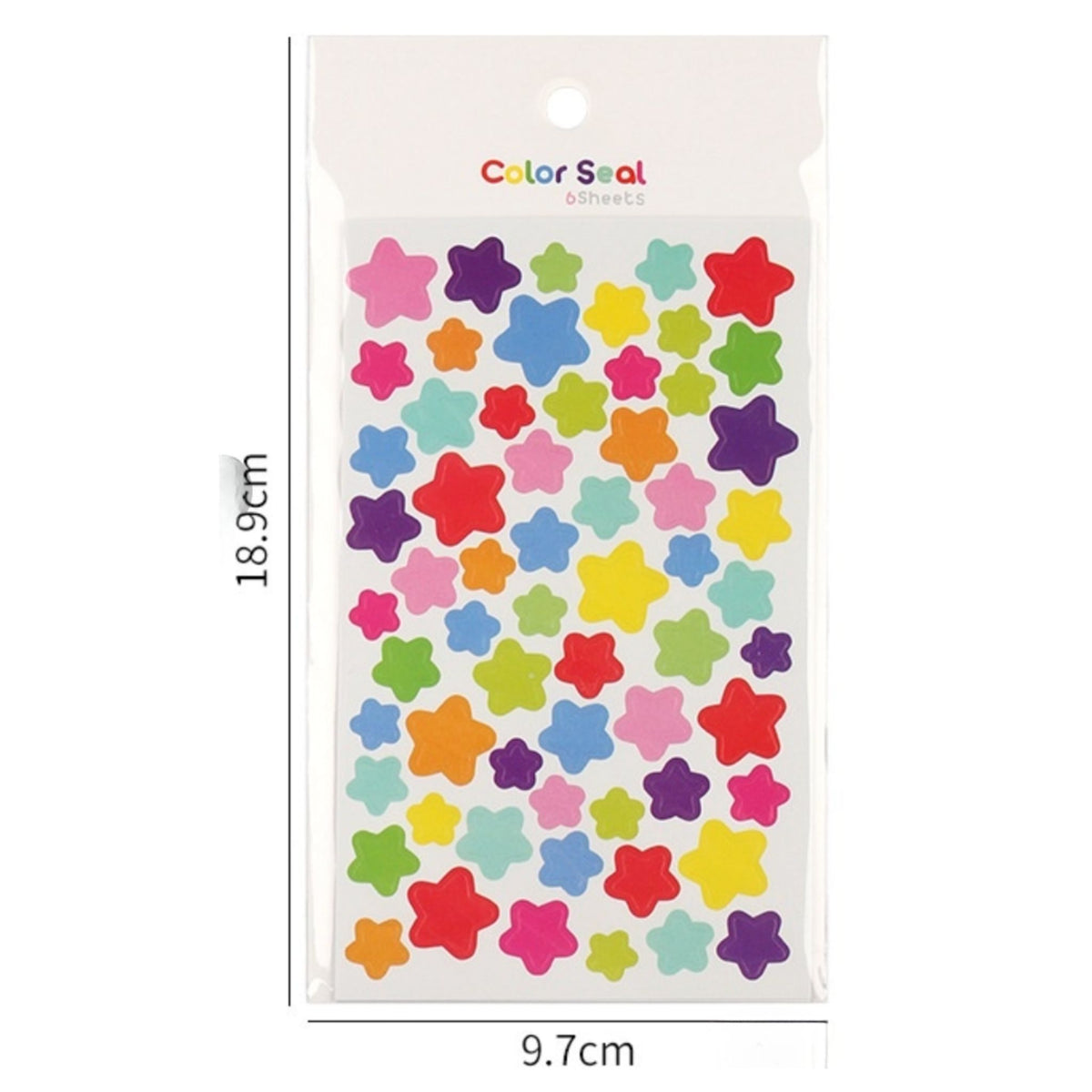 Colourful Star Design Sticker Sheets