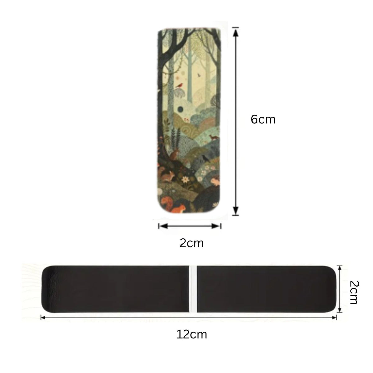 Artistic Dot Scenic Landscape Magnetic Bookmarks #2 - Set of 3