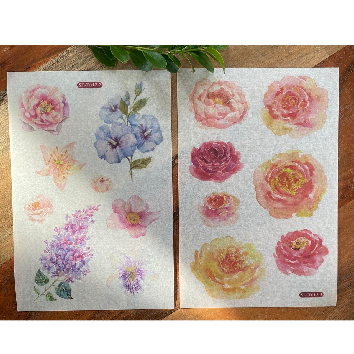 Flower Floral Washi Stickers - 6 Sheets