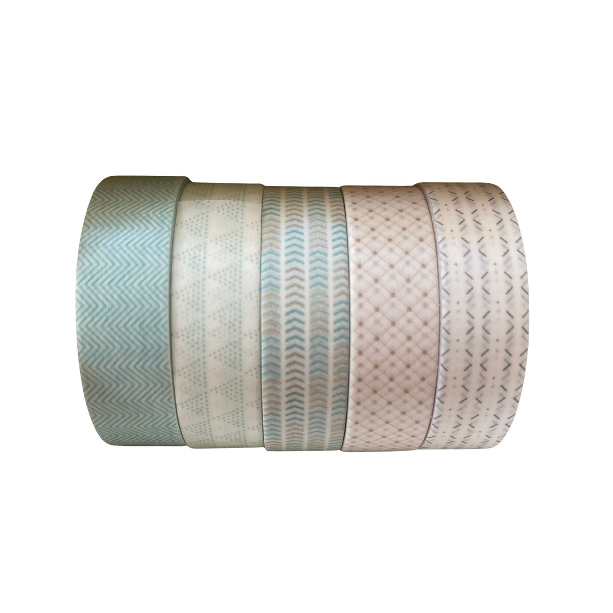 Mini Washi Tape Set Geometric Pattern #1 - 5 Rolls