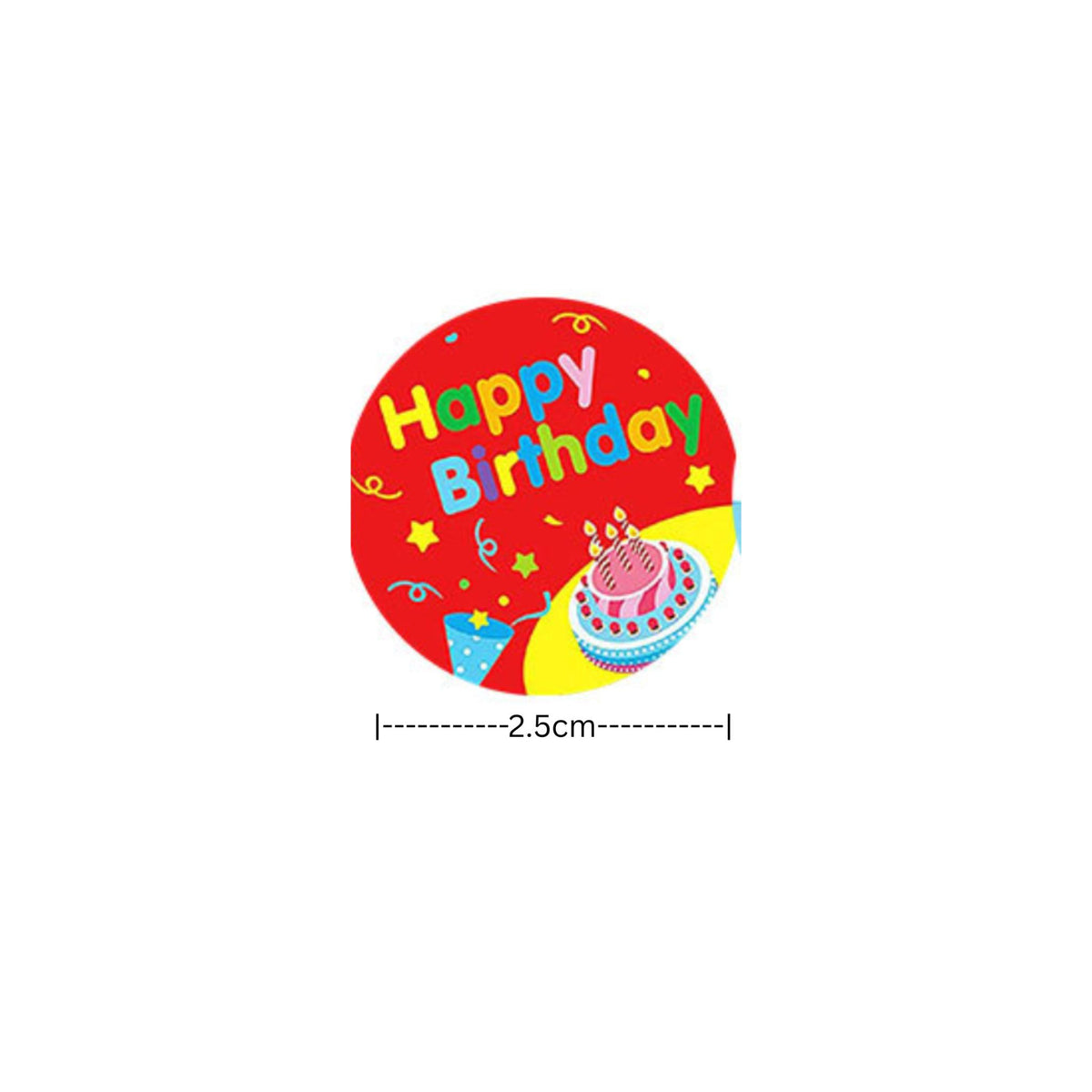 Happy Birthday Stickers #5 - 100 Pieces