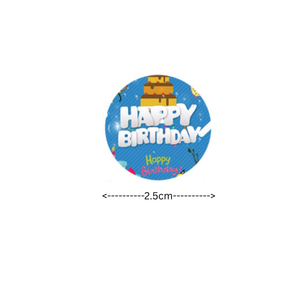 Happy Birthday Stickers #7 - 100 Pieces
