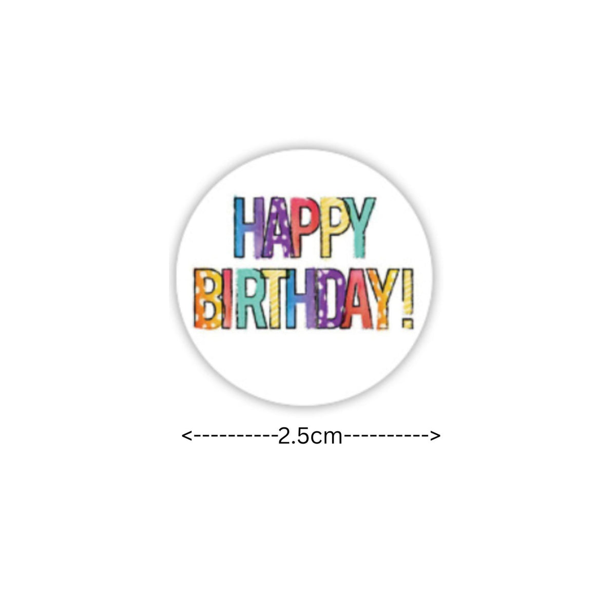 Happy Birthday Stickers #10 - 100 Pieces