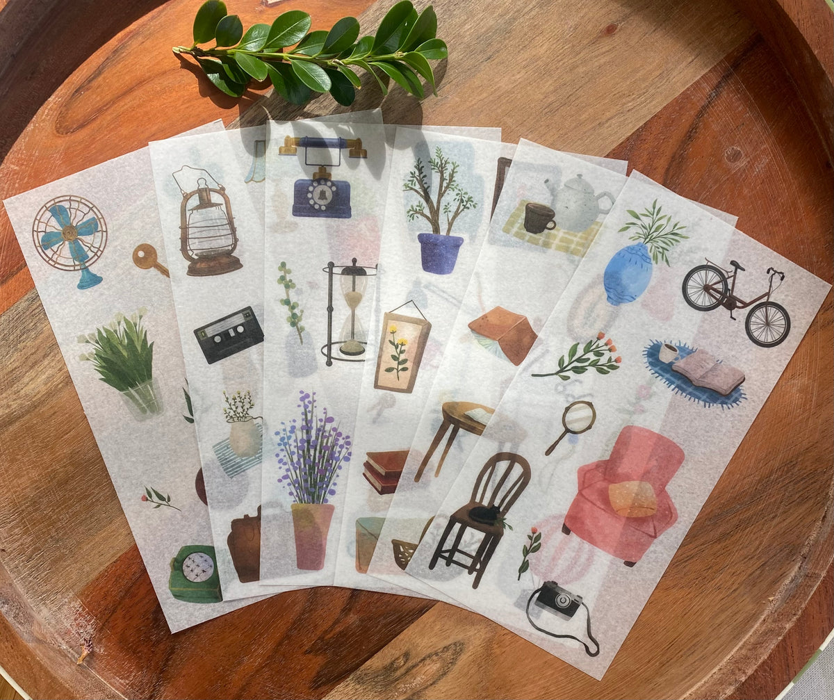 Home Style Washi Stickers - 6 Sheets
