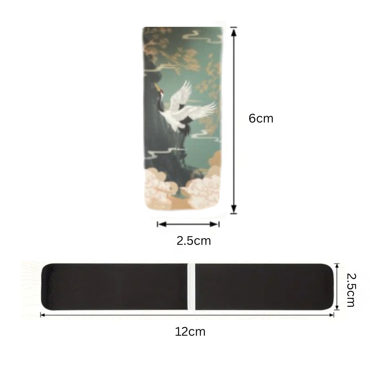 Japanese Crane Premium Magnetic Bookmarks - Set of 2