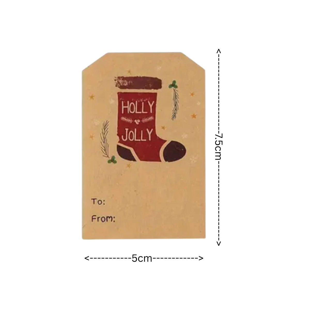 Kraft Christmas Gift Stickers Present Labels - 30 Pieces