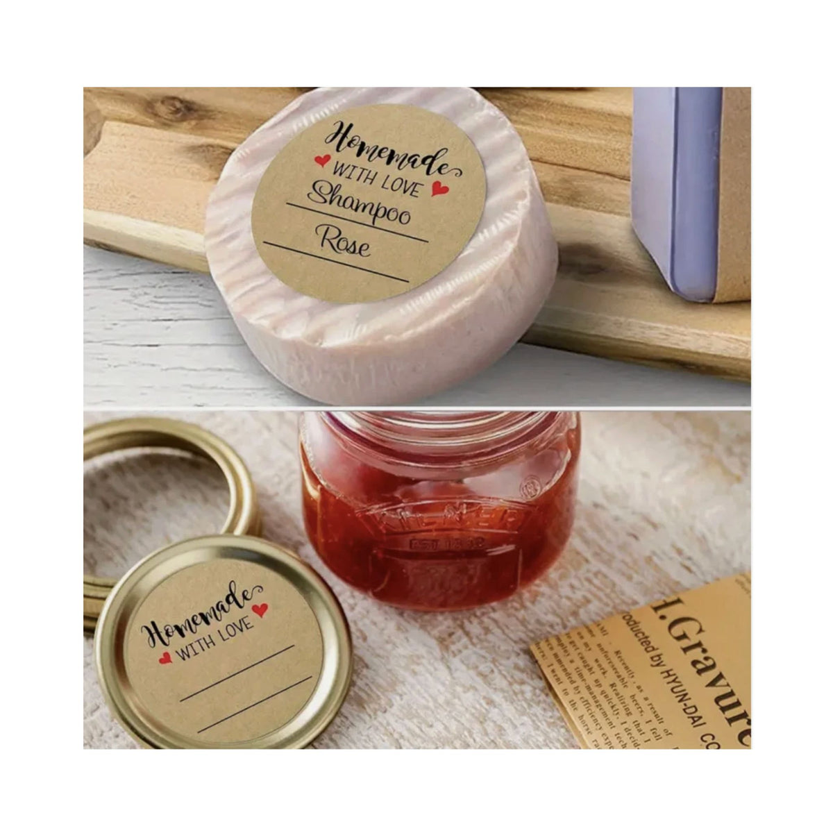 Homemade with Love Sticker - 30 Pieces
