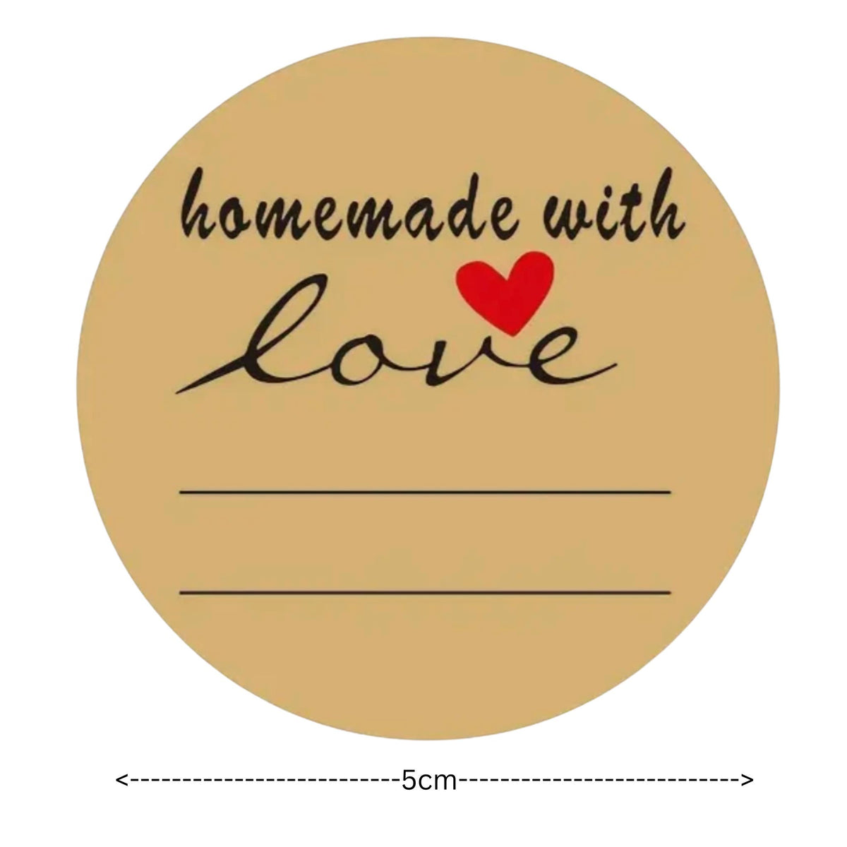 Homemade with Love Sticker - 30 Pieces