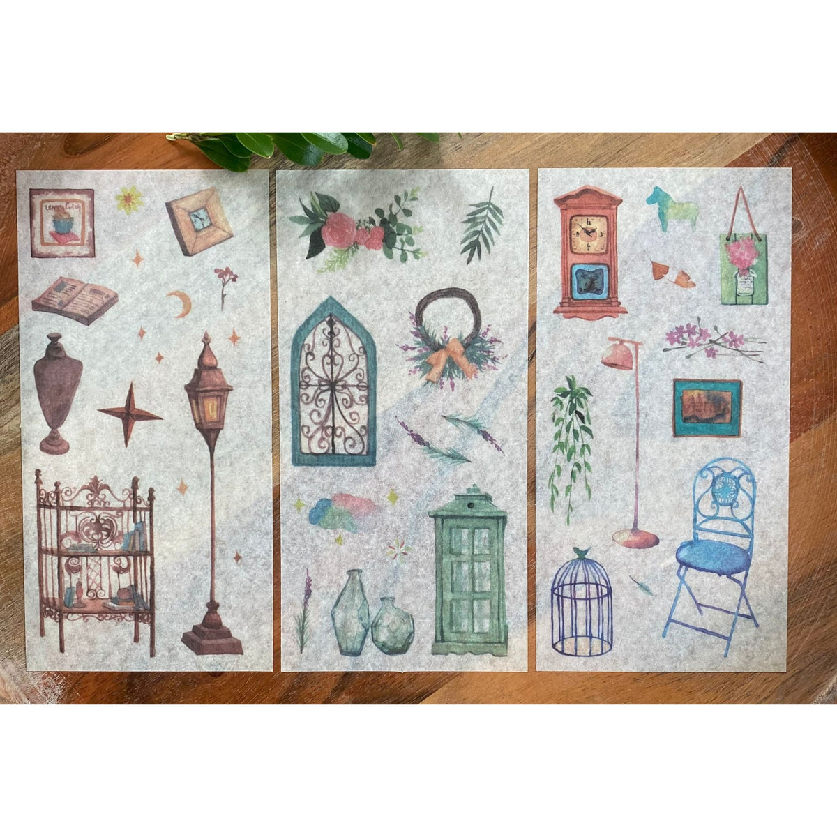 Mixed Design Washi Stickers - 6 Sheets