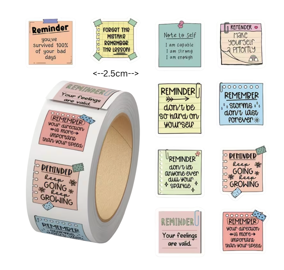 Positive Affirmation Stickers #2 - 100 Pieces
