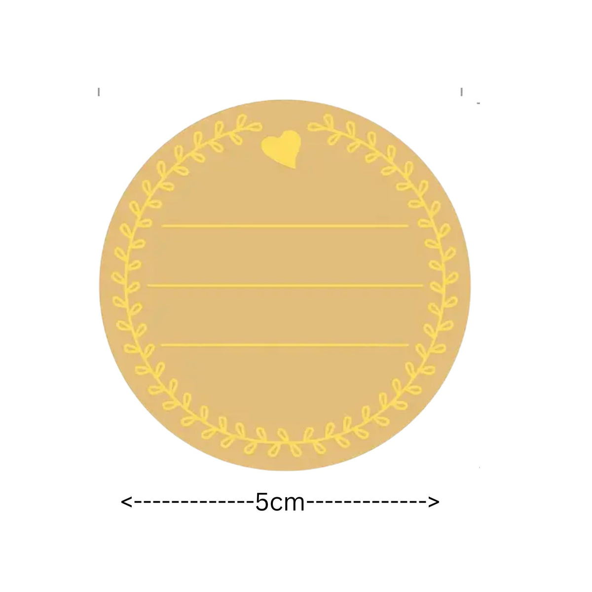 Gold Kraft Sticker Labels - 30 Pieces