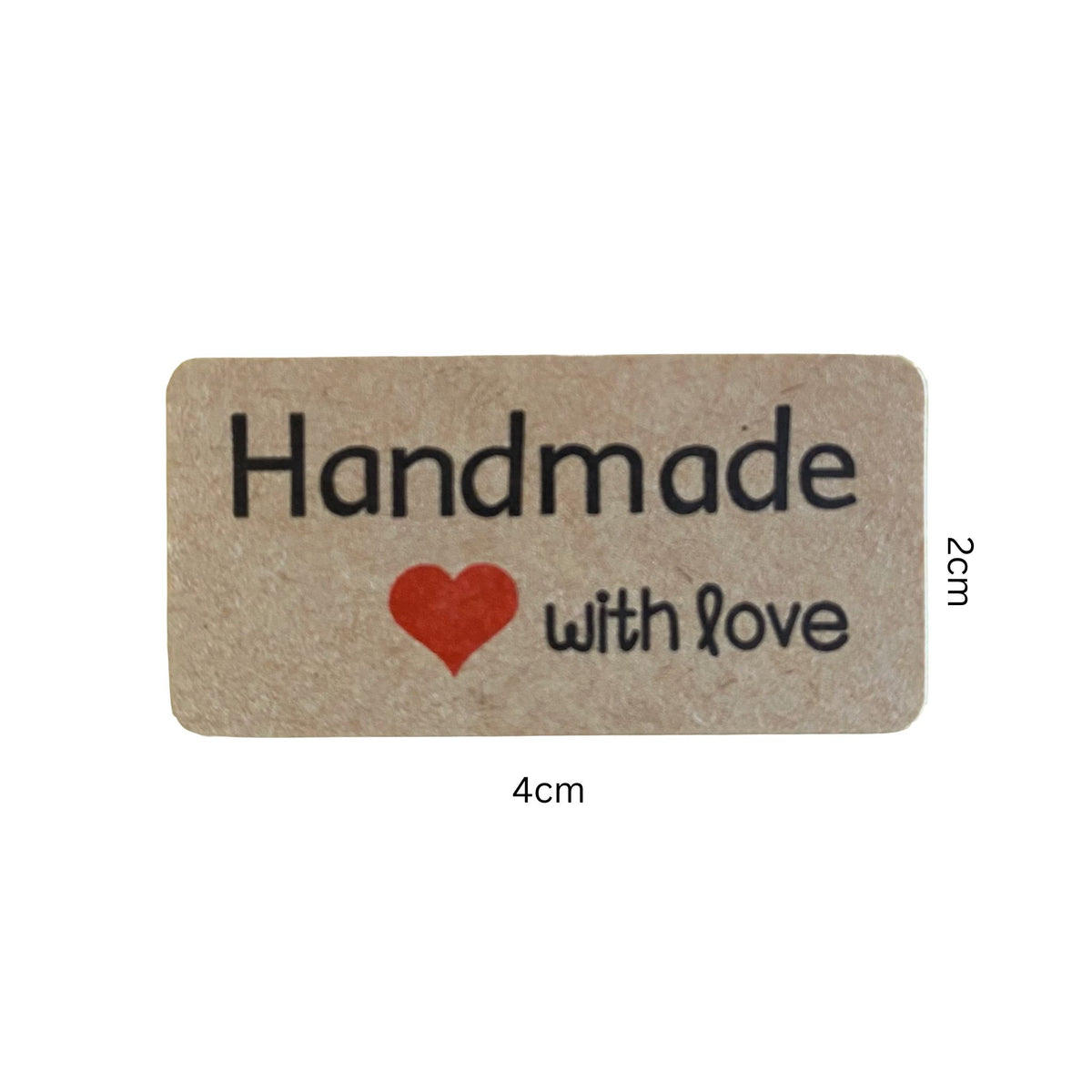 Small Kraft Handmade Stickers - 36 Pieces
