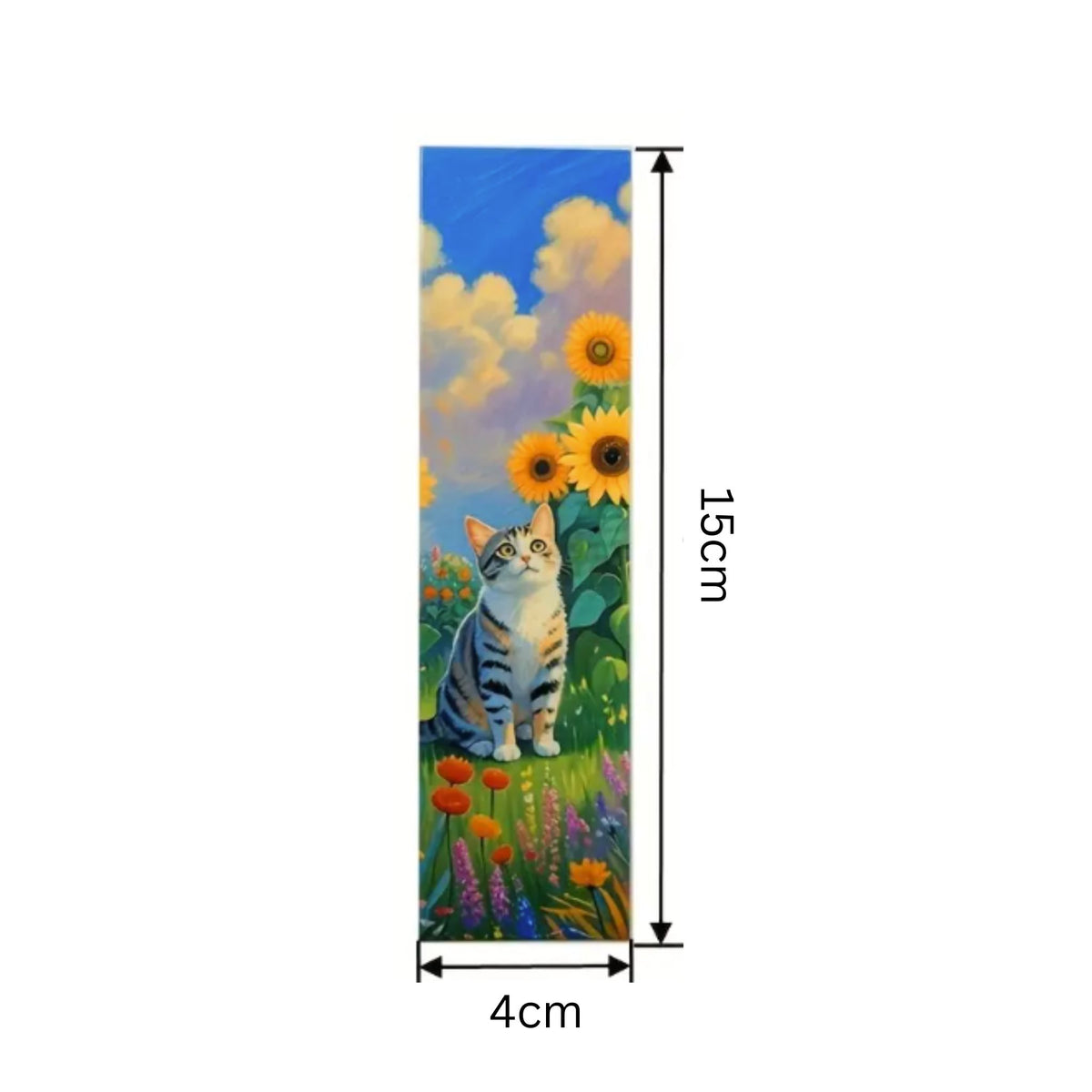 Starry Night Cat Design Bookmarks - Set of 5