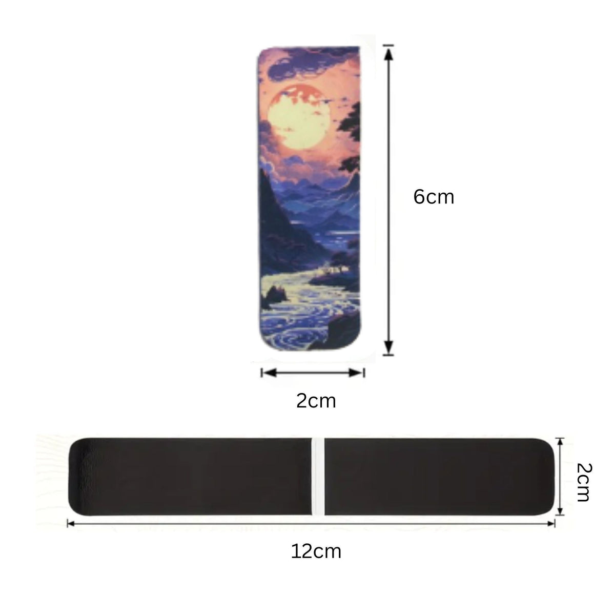 Sunset Landscape Scenery Magnetic Bookmarks #3 - Set of 3