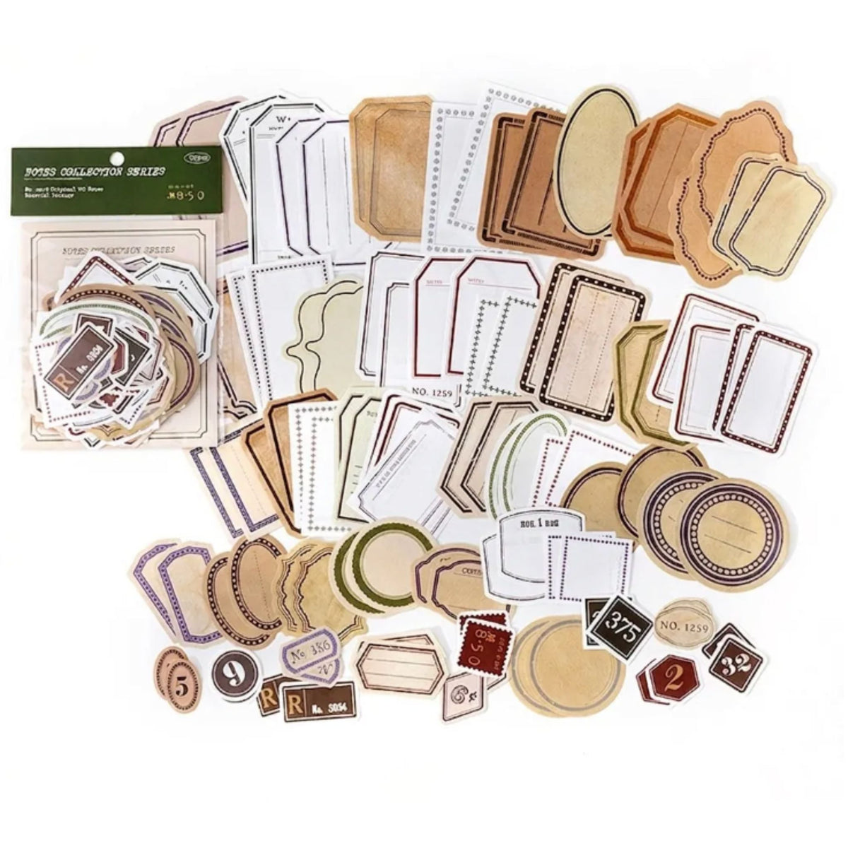 Vintage Scrapbooking Junk Journal Paper Pack- 100 Pieces