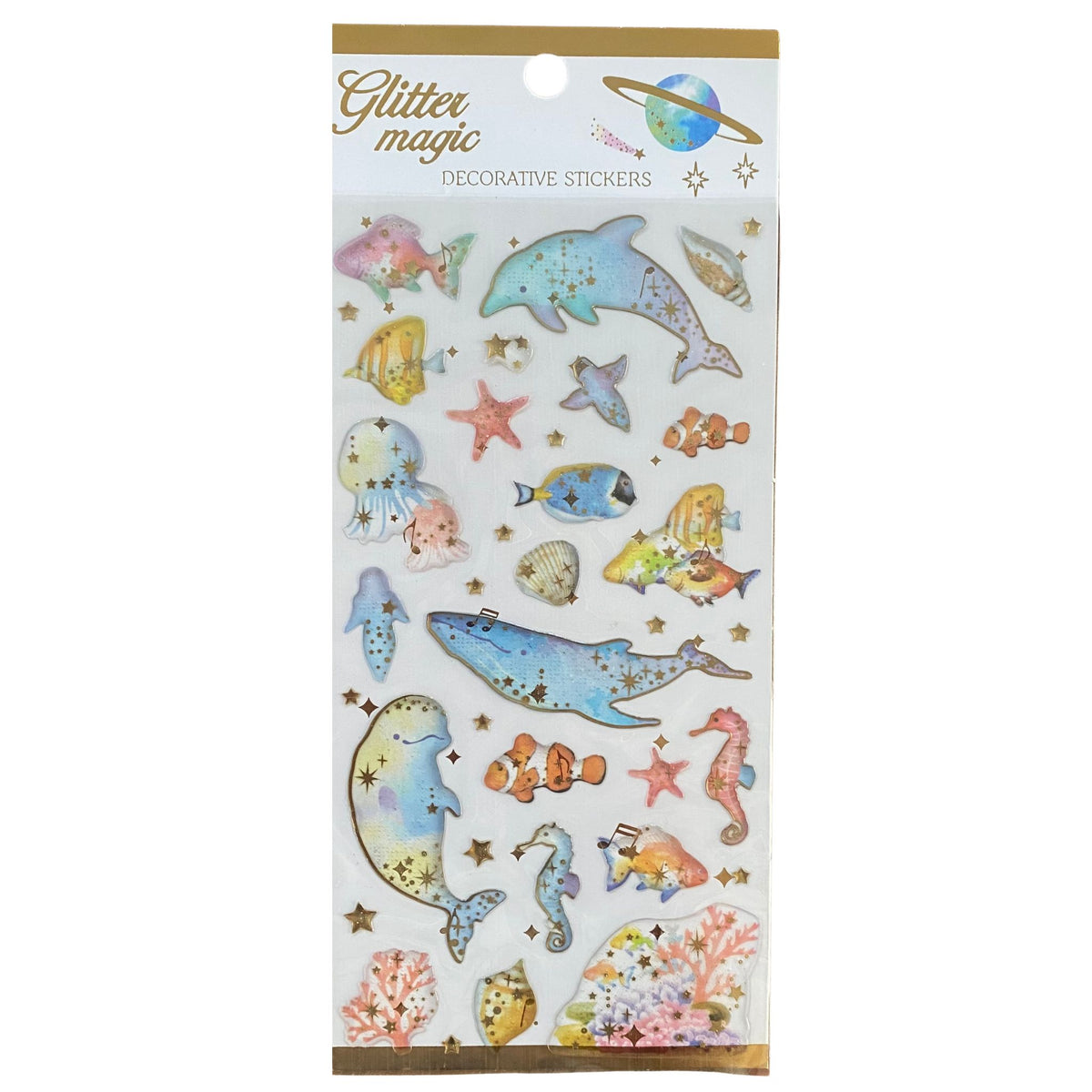 Marine 3D Crystal Puffy Sticker Sheet
