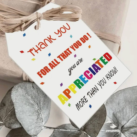 Appreciation Thank You Gift Tags - Set of 10