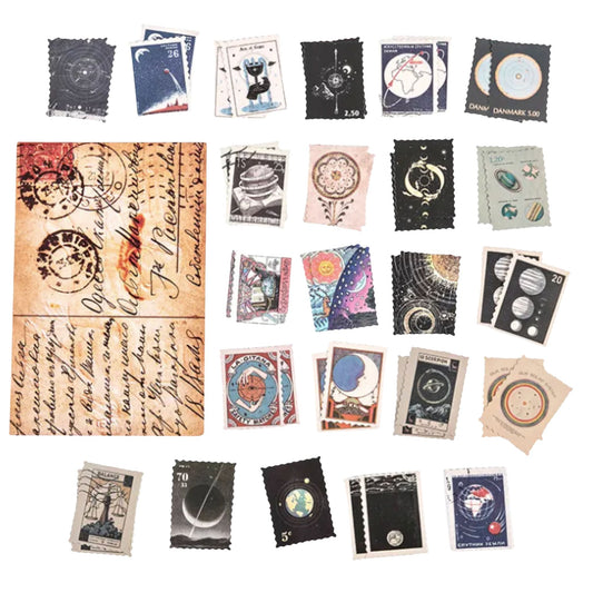 Retro Vintage Astrology Stamp Stickers