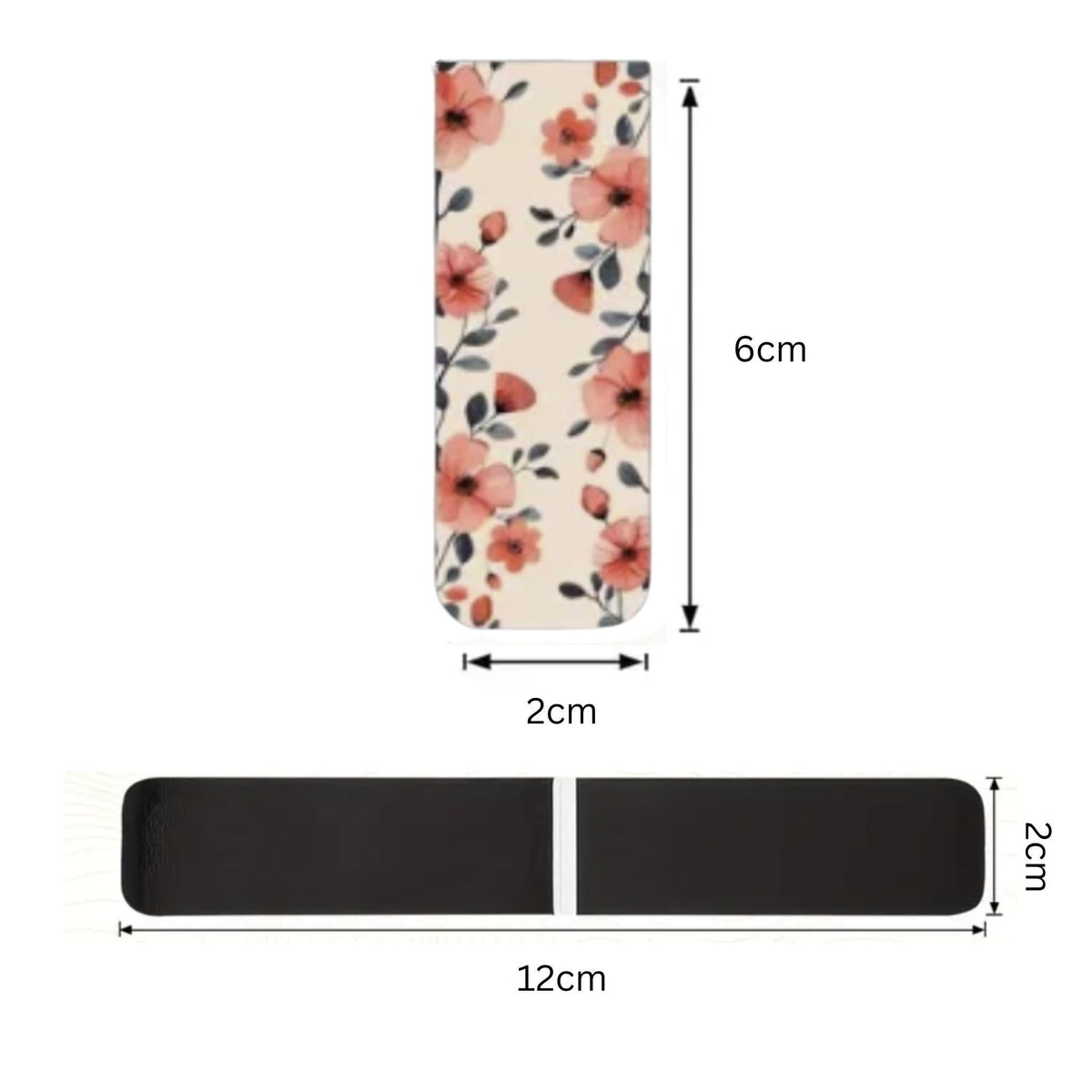 Floral Leaf Magnetic Bookmarks #1 - Set of 3