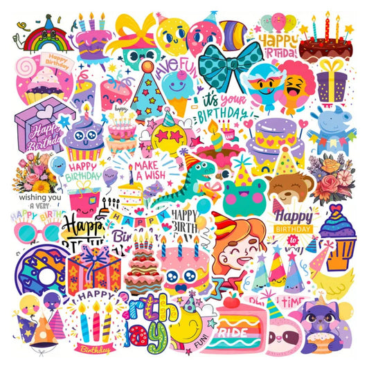 Birthday Stickers - 50 Pieces