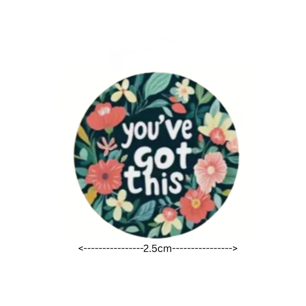 Floral Positive Affirmation Stickers - 100 Pieces