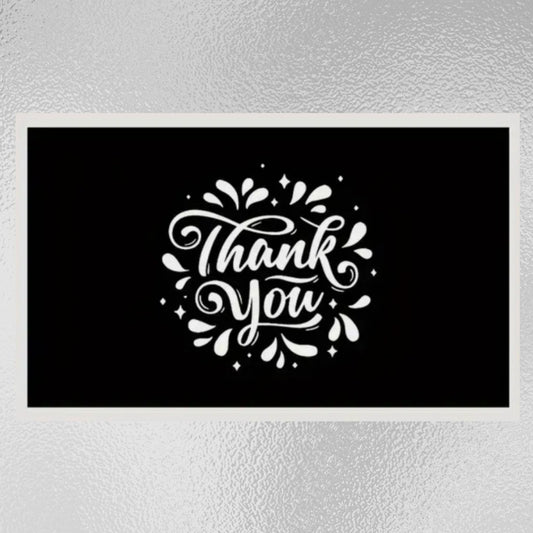Black White Thank You Gift Cards - Set of 25