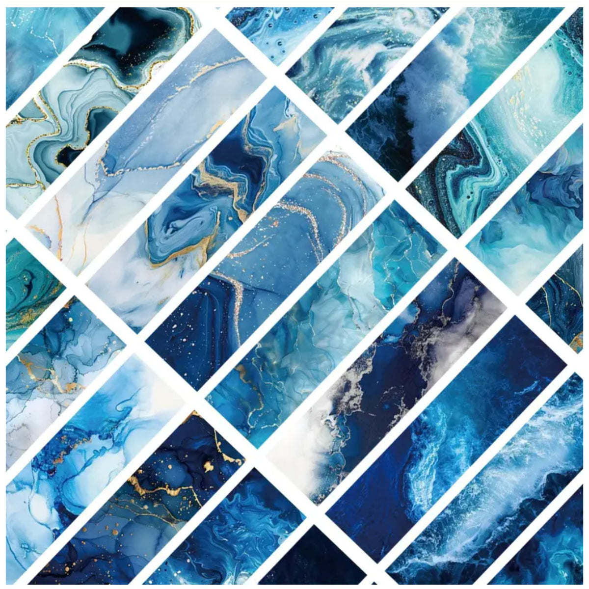 Blue Marble Design Bookmarks - Set of 5