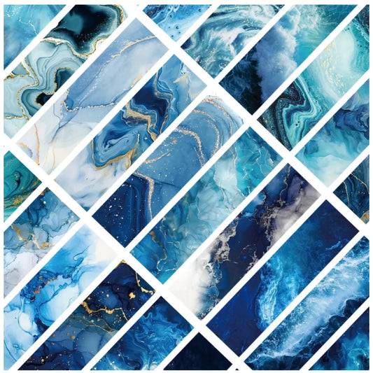 Blue Marble Design Bookmarks - Set of 5