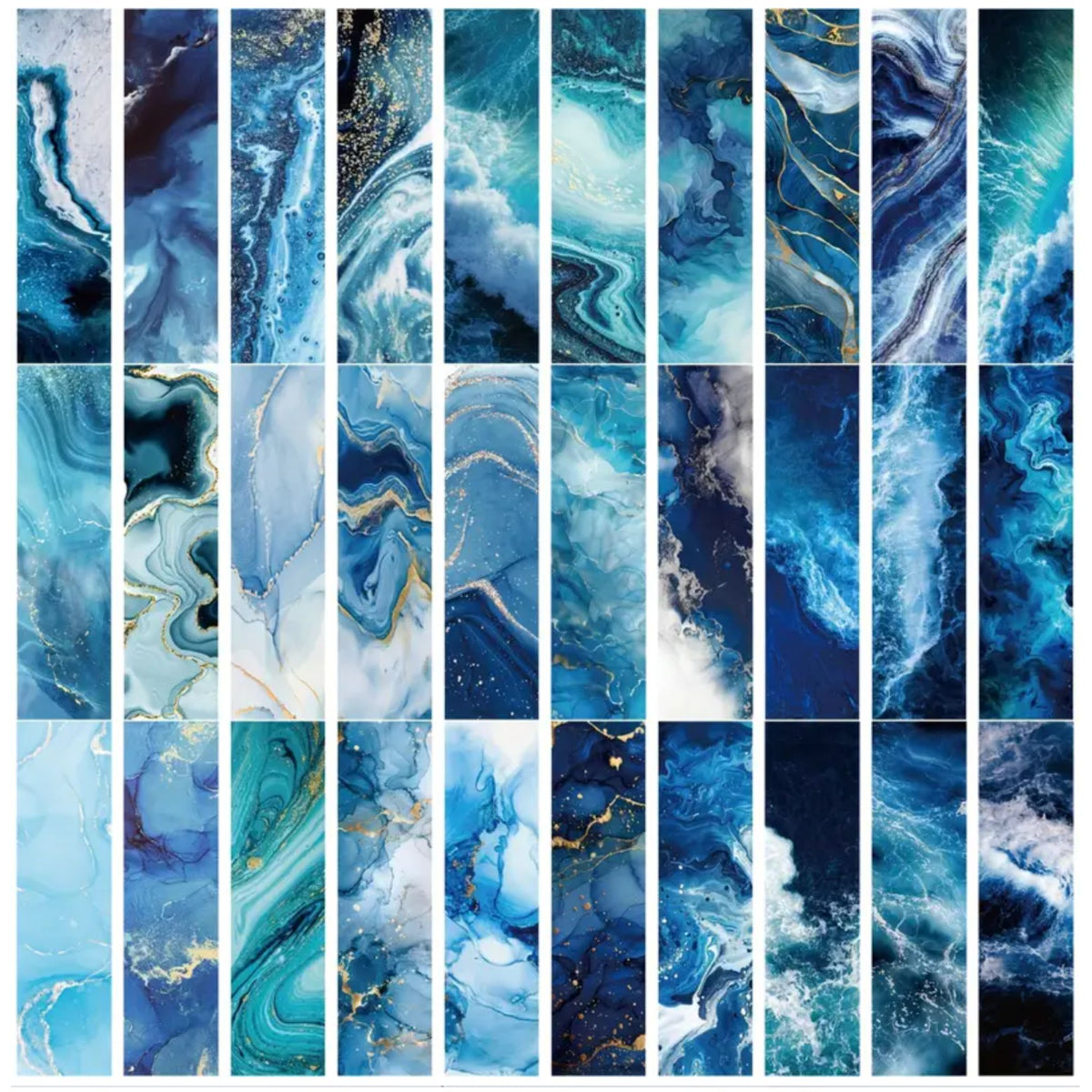 Blue Marble Design Bookmarks - Set of 5