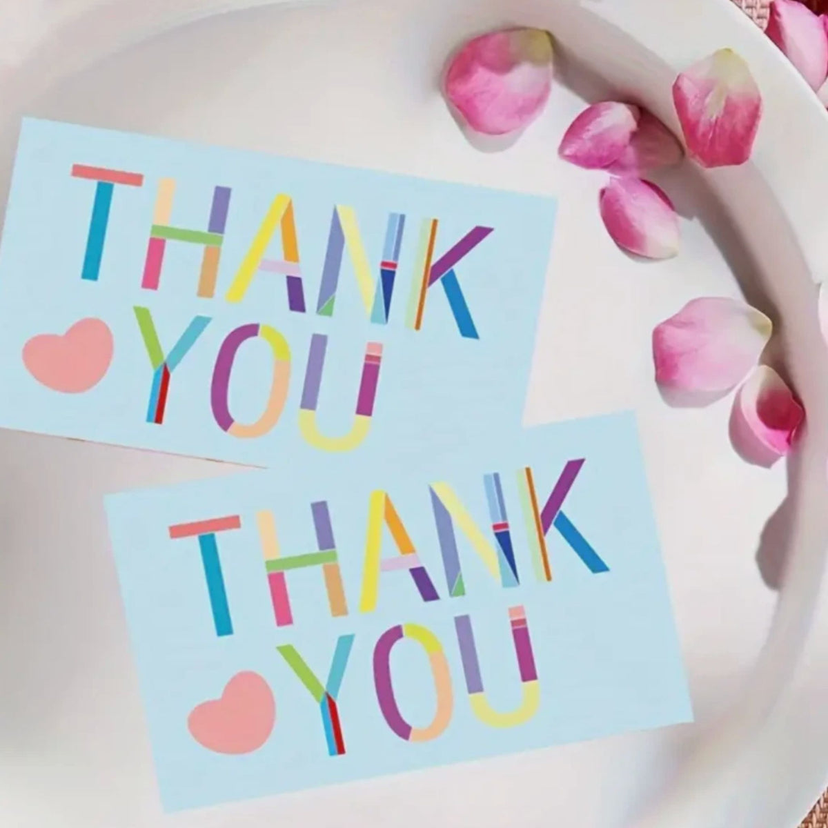 Blue Thank You Gift Cards - Set of 25