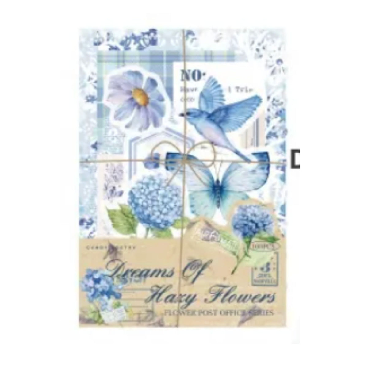 Blue Scrapbooking Junk Journal Paper & Sticker Pack - 100 Pieces