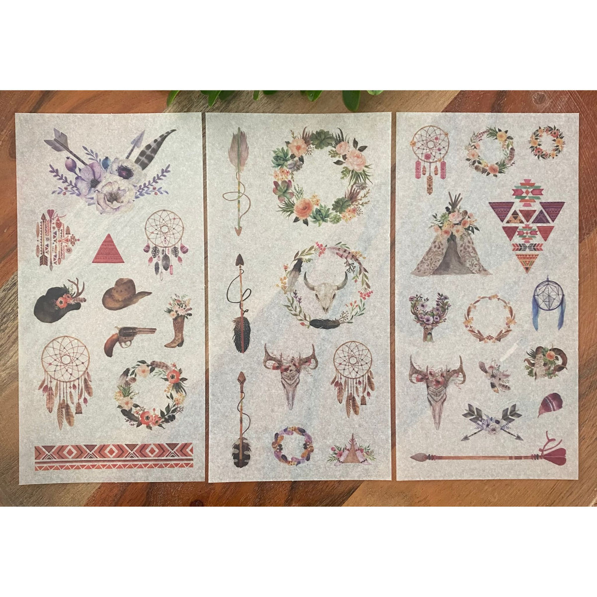 Boho Indian Washi Stickers - 6 Sheets