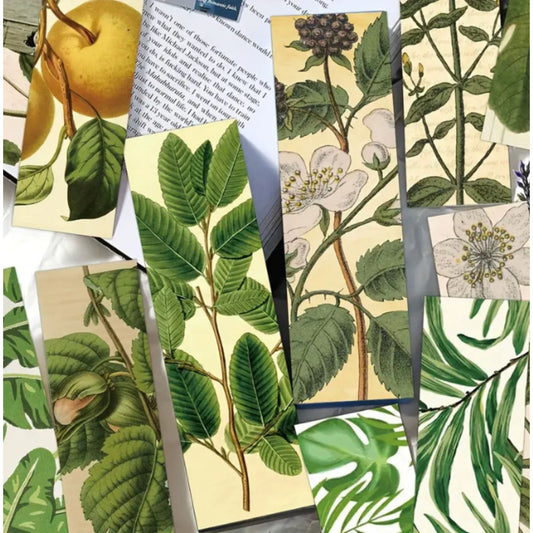 Botanical Flower Design Bookmarks - Set of 5