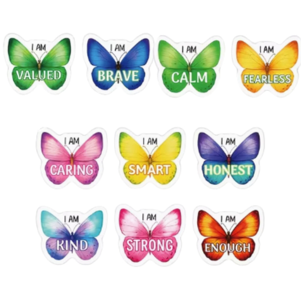 Butterfly Positive Affirmation Stickers - 100 Pieces