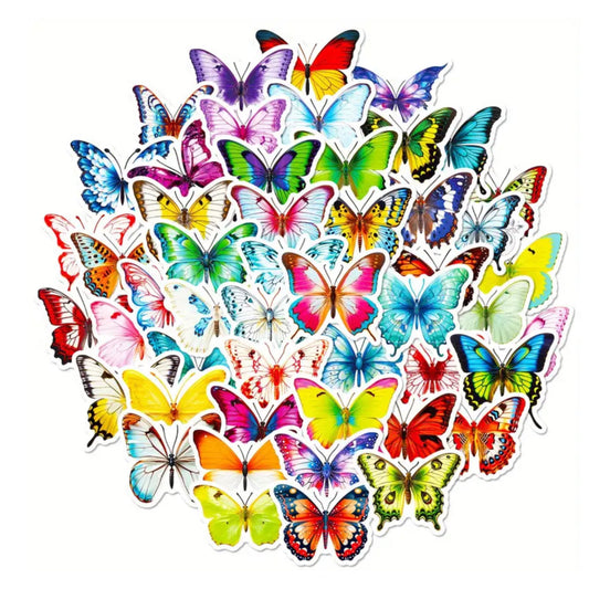 Butterfly Stickers - 50 Pieces