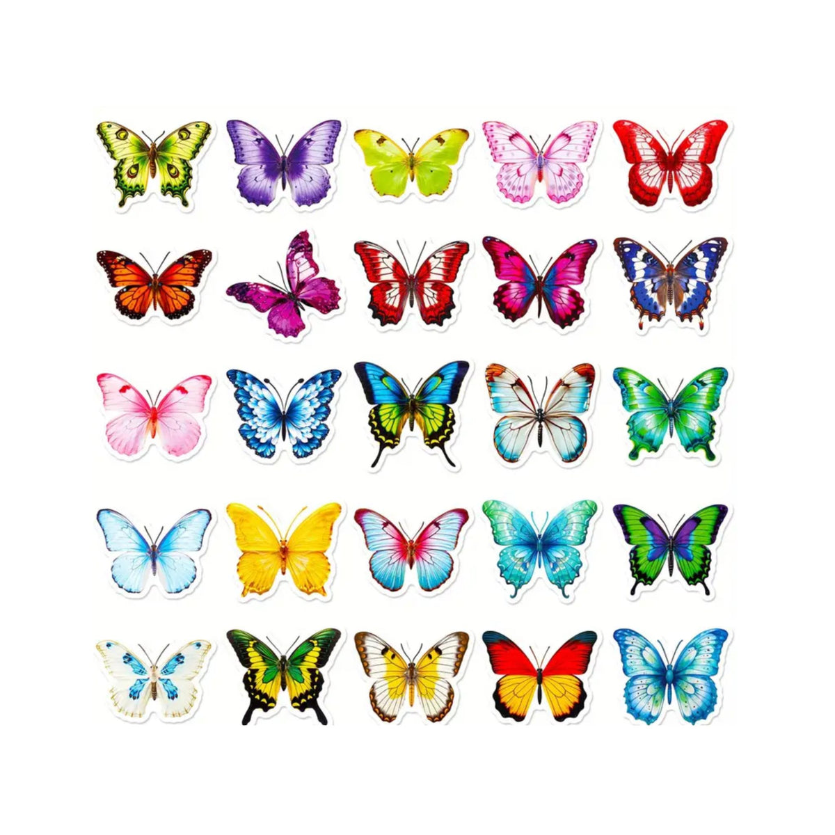 Butterfly Stickers - 50 Pieces
