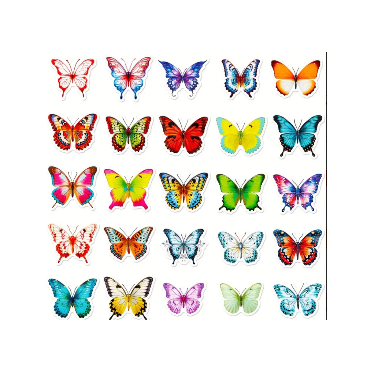 Butterfly Stickers - 50 Pieces
