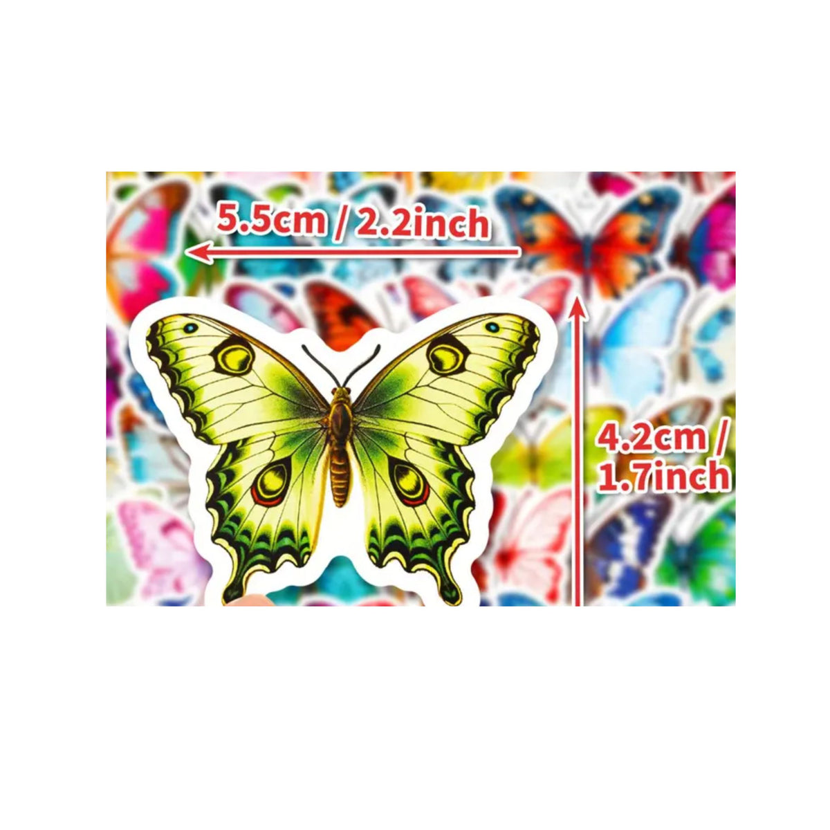 Butterfly Stickers - 50 Pieces