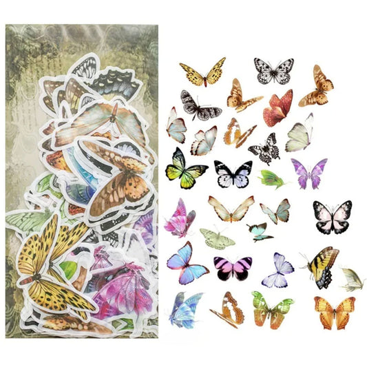 Butterfly Washi Stickers - 60 Pieces