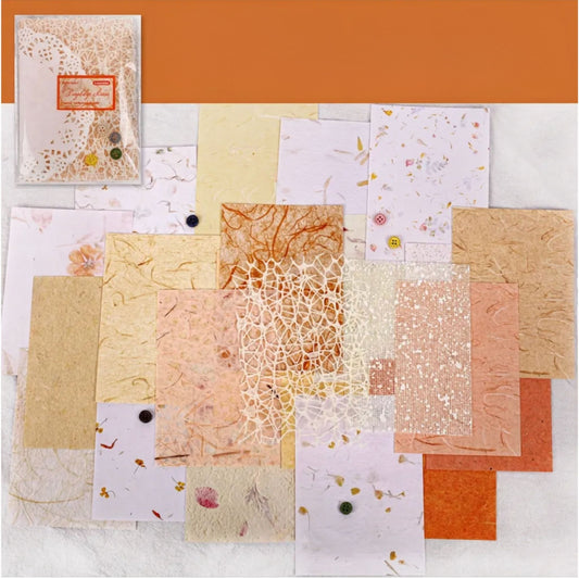 Mixed Material Scrapbooking Paper Pack Orange
