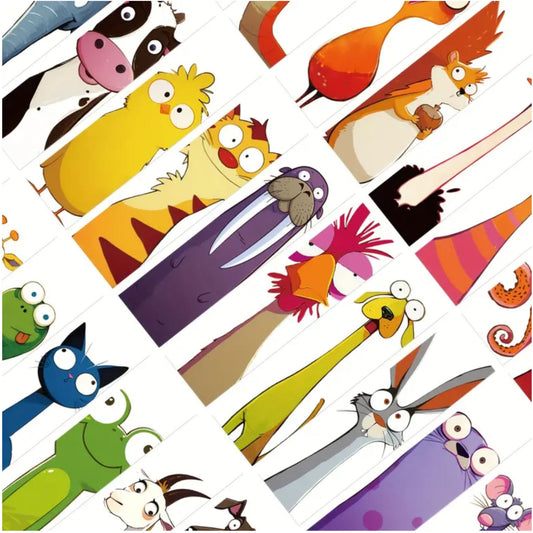 Cartoon Animal Design Bookmarks - Set of 5