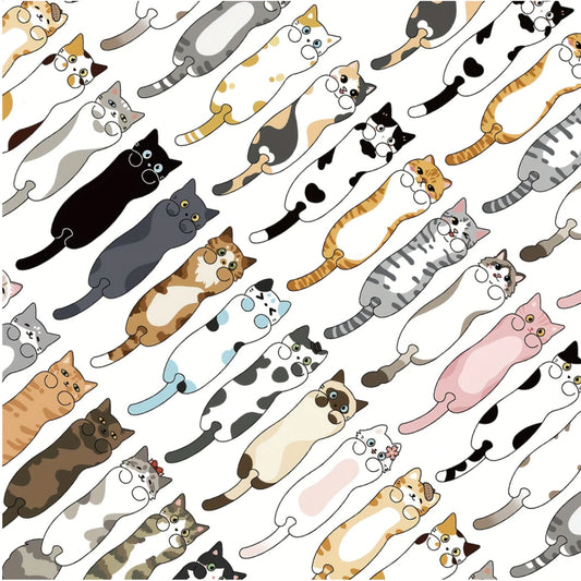 Cartoon Cat Design Bookmarks - Set of 5