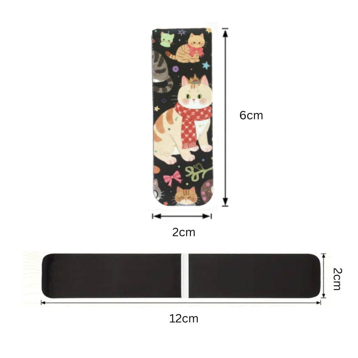 Cartoon Cat Magnetic Bookmarks #1 - Set of 3