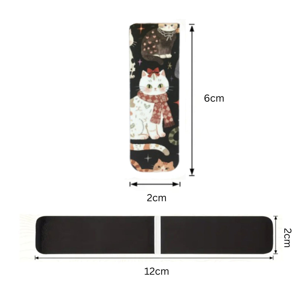 Cartoon Cat Magnetic Bookmarks #3 - Set of 3